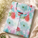 Women’s Cotton Nighty – Apple Fit Regular Model with Front & Back Pleats | 3XL