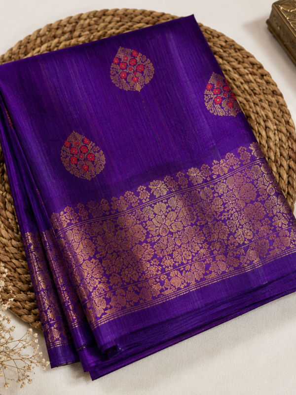 Pure Handloom Raw Silk Kadhwa Weave Saree | Silk Mark Certified | Rich Woven Pallu